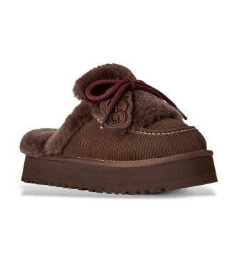 UGG Disquette Heritage Sneaker aus Leder Schwarz