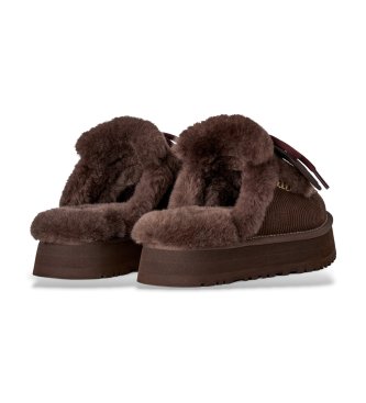 UGG Disquette Heritage Sneaker aus Leder Schwarz