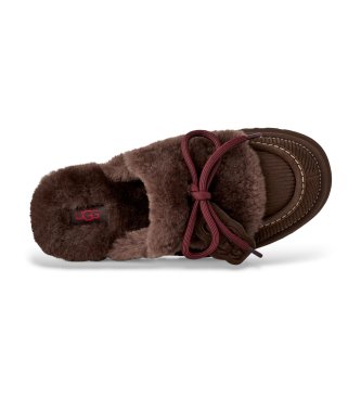 UGG Disquette Heritage Sneaker aus Leder Schwarz