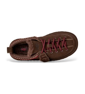 UGG Sapatilhas de pele Heritage Lace-Up castanho escuro