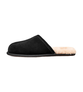 UGG Scuff-slippers i lder, sort