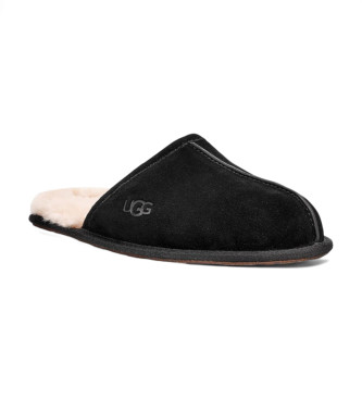 UGG Chinelos de couro preto