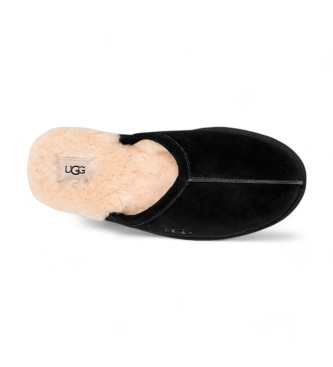 UGG Leather Scuff Slippers black