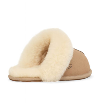 UGG Scuffette II beige Leather Sneakers