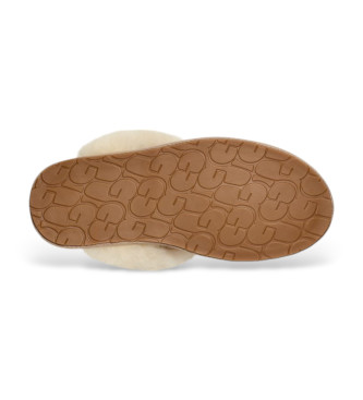 UGG Pantuflas de Piel Scuffette II beige