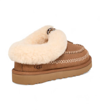 UGG Skórzane kapcie Tasman Alpine brązowe