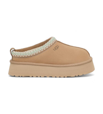 UGG Braune Tazz-Lederpantoffeln