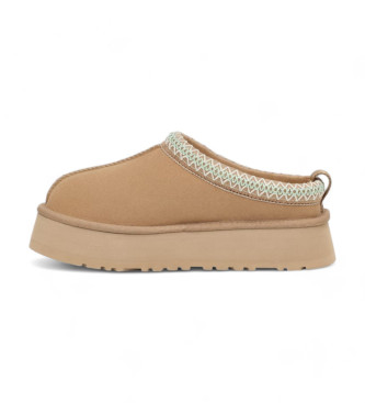 UGG Braune Tazz-Lederpantoffeln