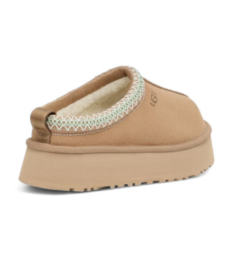 UGG Braune Tazz-Lederpantoffeln