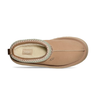 UGG Braune Tazz-Lederpantoffeln