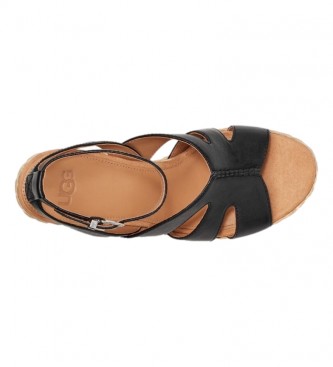UGG Careena black sandals -height cua: 9cm