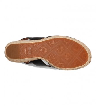 UGG Careena sandlias pretas -altura da cunha: 9cm