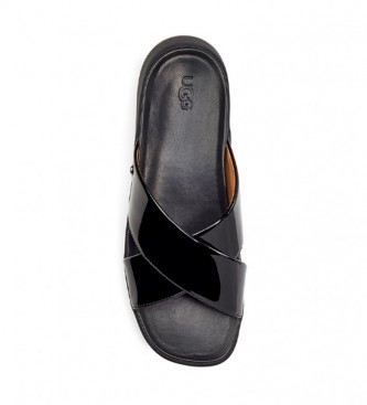 UGG Emily black leather sandals
