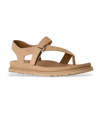 UGG Sandales en cuir beige GoldenGaze Toe Post