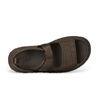 UGG GoldenGlow Sandales en cuir marron gaufr�