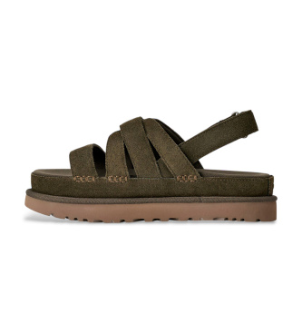 UGG Goldenstar Gleam olive green leather sandals