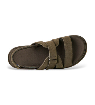 UGG Goldenstar Gleam olive green leather sandals