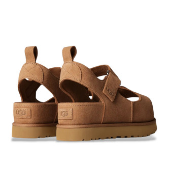 UGG Goldenstar Hi braune Ledersandalen