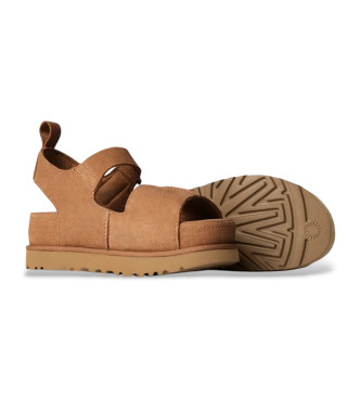 UGG Goldenstar Hi braune Ledersandalen
