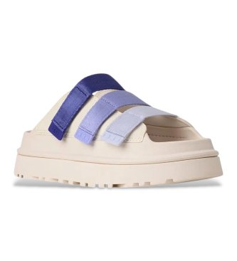 UGG Sandales GoldenGlow en cuir blanc et bleu