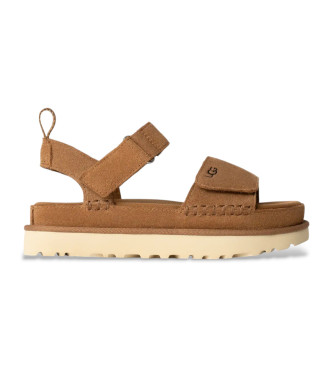 UGG Goldenstar sandaler i brunt læder