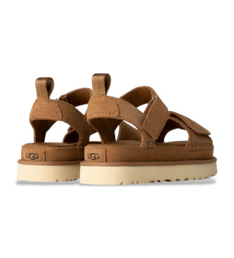 UGG Goldenstar sandaler i brunt læder