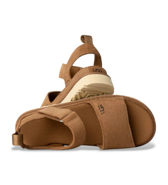UGG Goldenstar sandaler i brunt læder