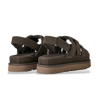 UGG Goldenstar Gleam leather sandals brown