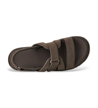 UGG Goldenstar Gleam leather sandals brown