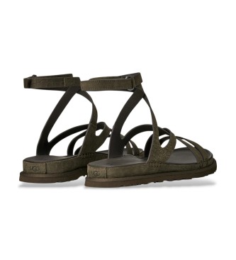 UGG Sand�lias GoldenGaze Embossed Ankle Wrap Green