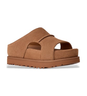 UGG Goldenstar Hi Cutout Slide Sandals brun