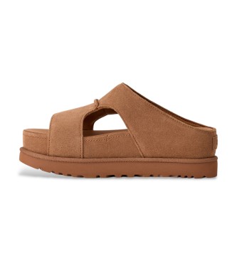 UGG Goldenstar Hi Cutout Slide Sandals brun