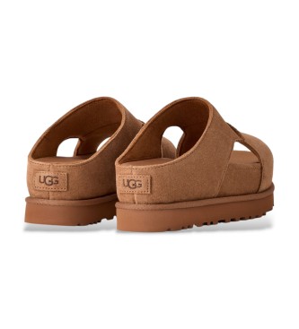 UGG Goldenstar Hi Cutout Slide Sandals brun