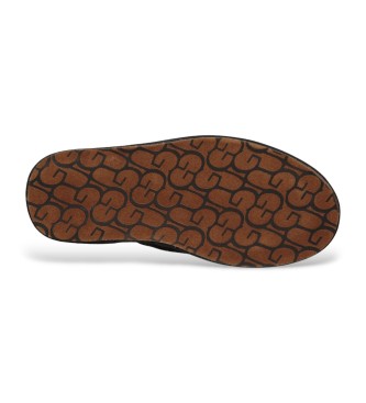 UGG Schuhe aus schwarzem Leder Scuff