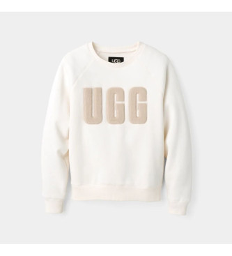 UGG Sudadera Madeline Fuzzy Logo blanco