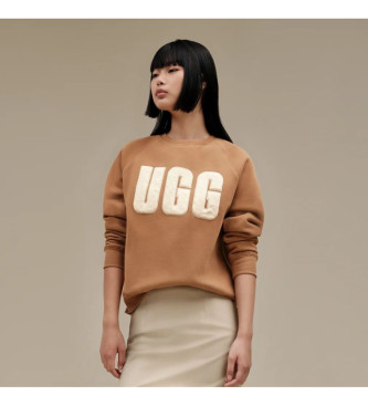 UGG Madeline Fuzzy Logo sweatshirt brown