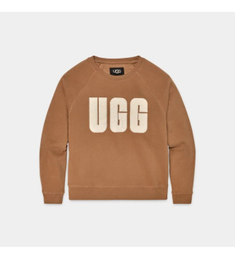 UGG Camisola com logtipo felpudo Madeline castanha