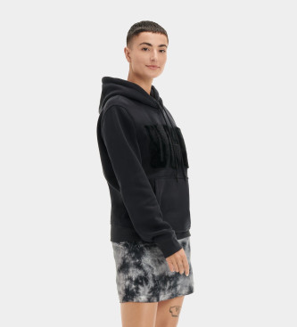 UGG Sudadera Rey Fuzzy Logo negro