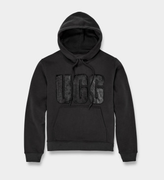 UGG Sudadera Rey Fuzzy Logo negro