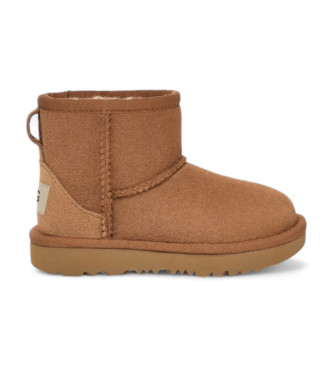 UGG Klassische Mini II Lederstiefeletten braun