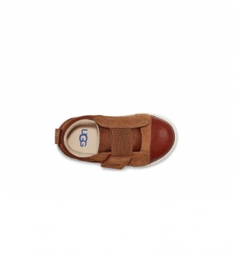 UGG Rennon Low brown leather sneakers