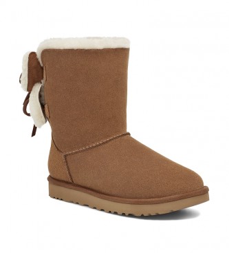 UGG Leather boots Classic Double Bow Short brown 
