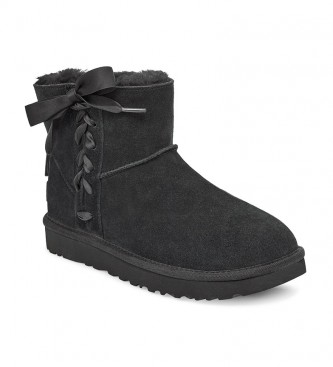 UGG Classic Lace Mini leather ankle boots black 