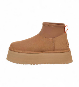 UGG Klasyczne brązowe skórzane buty za kostkę Mini Dipper