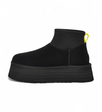 UGG Botines de Piel Classic Mini Dipper negro