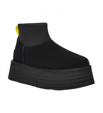 UGG Botines de Piel Classic Mini Dipper negro