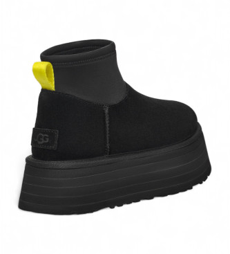 UGG Botines de Piel Classic Mini Dipper negro