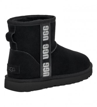 UGG Leather ankle boots W Classic Mini Side Logo II black