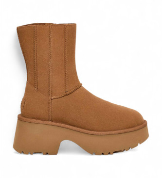 UGG Klassische Doppelnaht-Lederstiefel Neu braun