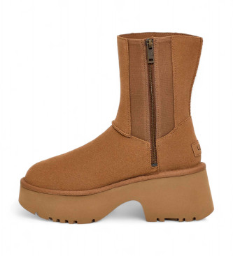 UGG Klassische Doppelnaht-Lederstiefel Neu braun